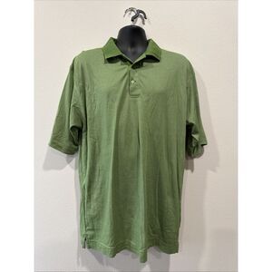 Cutter & Buck Polo Shirt Mens Large Green CB Dry Tec Short Sleeve